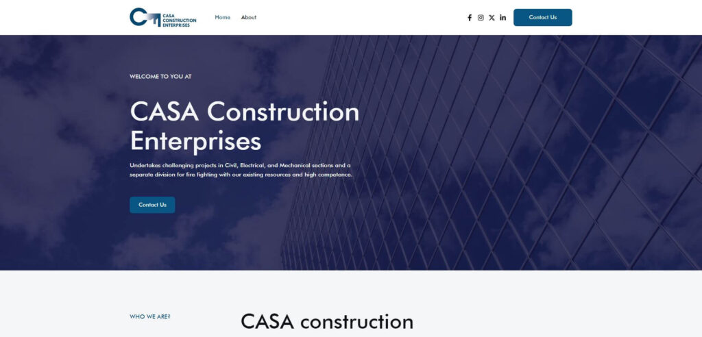 أعمالي 17 CASA Construction Enterprises موقع ووردبريس تعريفي مختار بن سعيد
